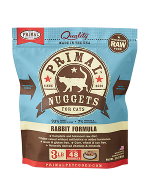 Primal Rabbit Formula Grain-Free Frozen Raw Cat Food