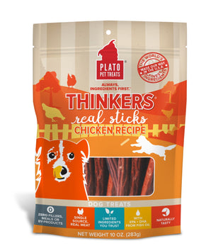 Plato Thinkers Receta de pollo Sticks Golosinas para perros
