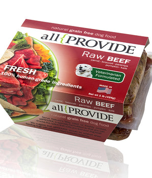 Allprovide Beef Recipe Grain-Free Raw Frozen Dog Food-Le Pup Pet Supplies and Grooming