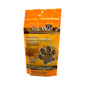 The Real Meat Company Chicken & Venison Jerky Grain-Free Dog Treats-Le Pup Pet Supplies and Grooming