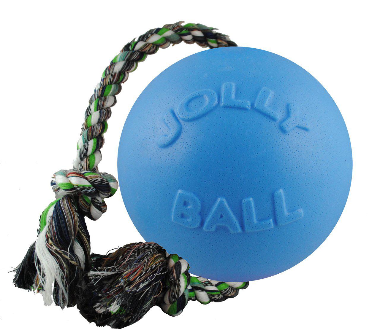 Jolly Pets Romp-N-Roll Tug Rope Ball Dog Toy, size/color varies-Le Pup Pet Supplies and Grooming