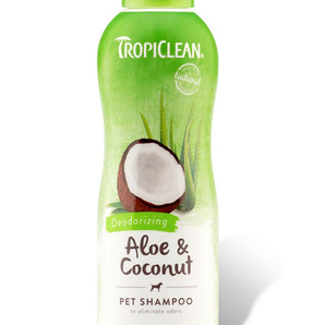 TropiClean Aloe & Coconut Deodorizing Shampoo for Dogs and Cats-Le Pup Pet Supplies and Grooming