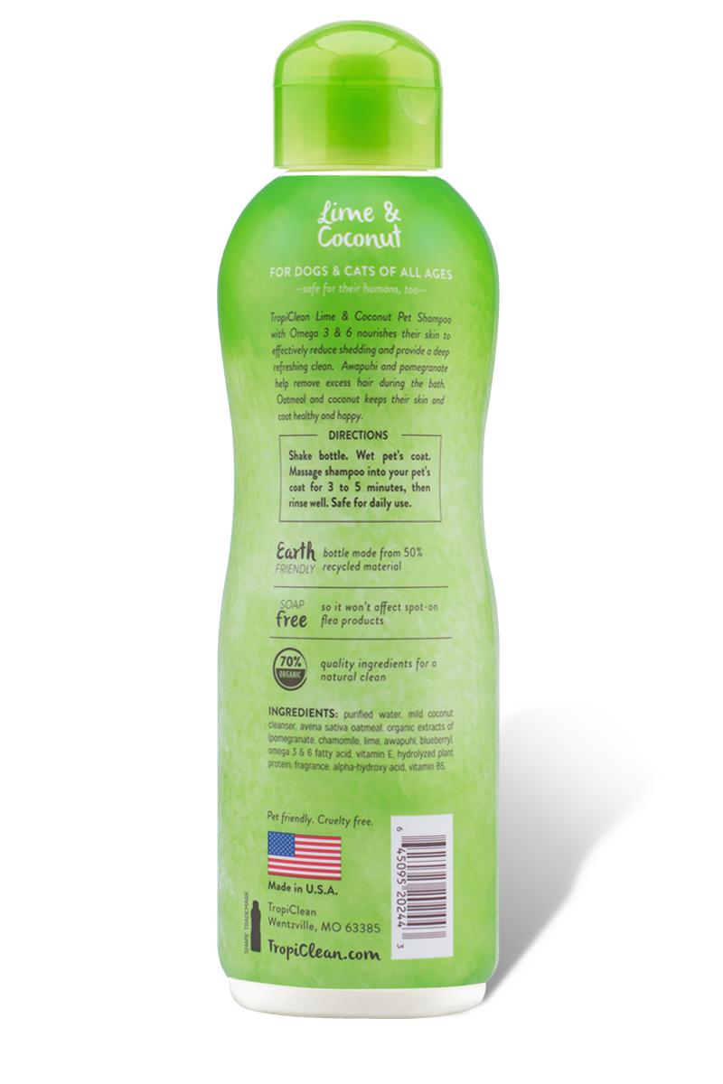 TropiClean Lime & Coconut Deshedding Shampoo for Dogs and Cats-Le Pup Pet Supplies and Grooming
