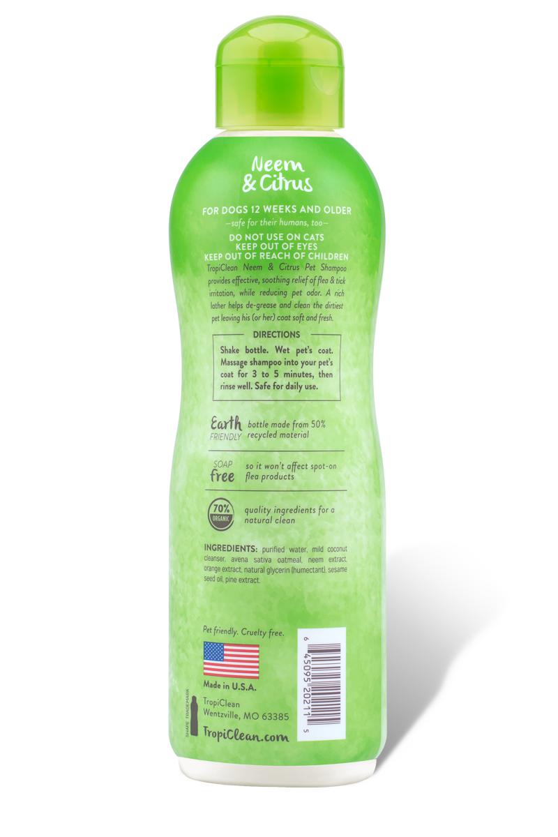 TropiClean Neem & Citrus Itch Relief Shampoo for Dogs-Le Pup Pet Supplies and Grooming