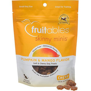 Fruitables Skinny Minis Pumpkin & Mango Flavor Soft & Chewy Dog Treats-Le Pup Pet Supplies and Grooming