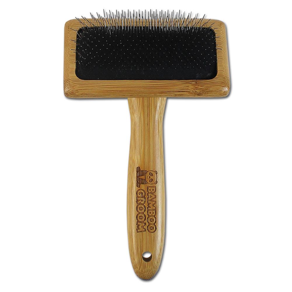 Bamboo Groom Slicker Brush with Stainless Steel Pins Dog Supply-Le Pup Pet Supplies and Grooming