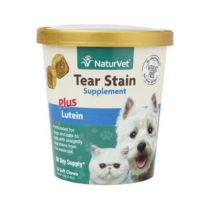 NaturVet Tear Stain Plus Lutein Soft Chews Supplement Dog and Cat Supply-Le Pup Pet Supplies and Grooming