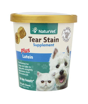 NaturVet Tear Stain Plus Lutein Soft Chews Supplement Dog and Cat Supply-Le Pup Pet Supplies and Grooming