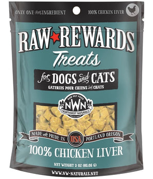Northwest Naturals Raw Rewards Chicken Liver Grain-Free Freeze-Dried Dog and Cat Treats-Le Pup Pet Supplies and Grooming