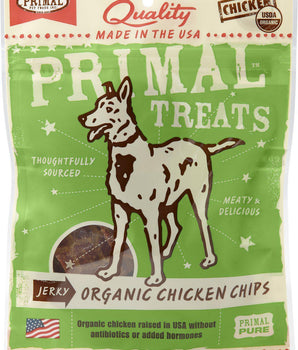 Primal Organic Chicken Chips Jerky Grain-Free Dog Treats, 3oz.-Le Pup Pet Supplies and Grooming