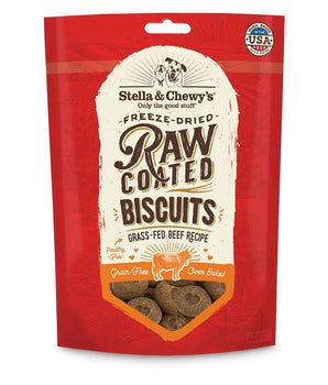 Stella & Chewy's Grass-Fed Beef Grain-Free Freeze-Dried Raw Coated Biscuits Dog Treats-Le Pup Pet Supplies and Grooming