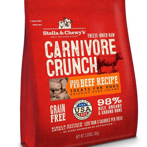 Stella & Chewy's Beef Recipe Carnivore Crunch Grain-Free Freeze-Dried Raw Dog Treats-Le Pup Pet Supplies and Grooming