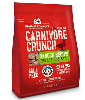 Stella & Chewy's Duck Recipe Carnivore Crunch Grain-Free Freeze-Dried Raw Dog Treats-Le Pup Pet Supplies and Grooming