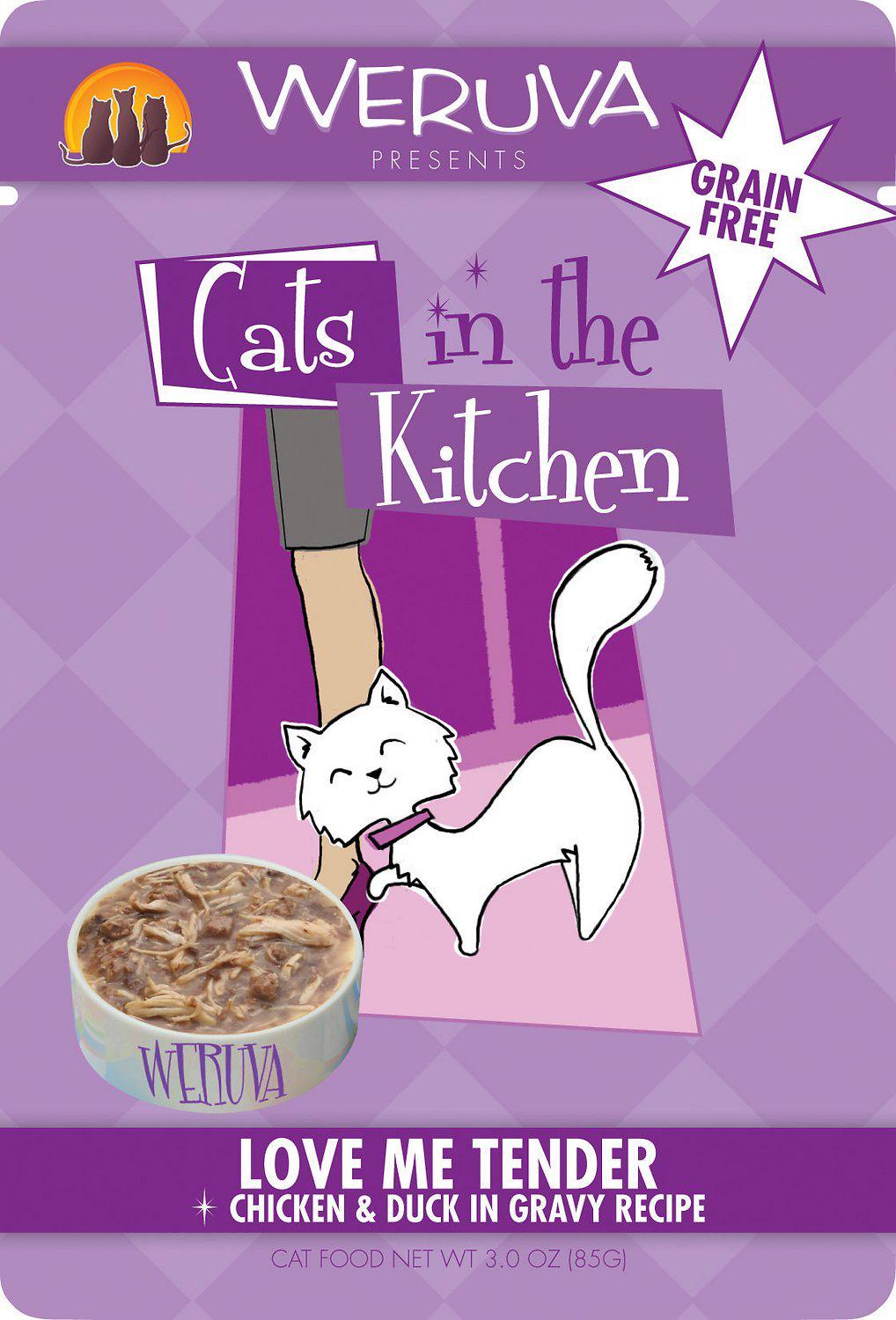 Weruva Cats In the Kitchen Love Me Tender Pouch Grain-Free Wet Cat Food-Le Pup Pet Supplies and Grooming