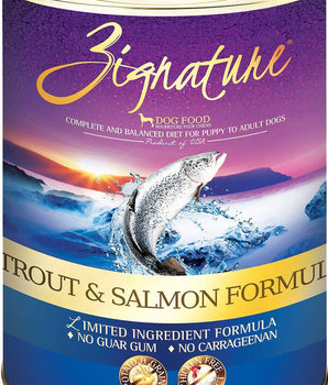 Zignature Trout & Salmon Limited Ingredient Formula Grain-Free Canned Dog Food-Le Pup Pet Supplies and Grooming