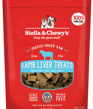 Stella &amp; Chewy's Golosinas crudas liofilizadas para perros 100 % hígado de cordero, 3 oz