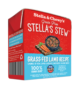 Alimento para perros con estofado de cordero alimentado con pasto de Stella &amp; Chewy's