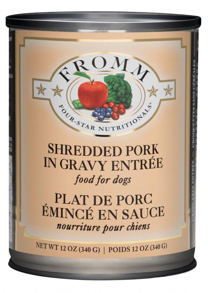 Fromm Four-Star Nutritionals Shredded Pork in Gravy Wet Dog Food-Le Pup Pet Supplies and Grooming
