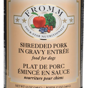 Fromm Four-Star Nutritionals Shredded Pork in Gravy Wet Dog Food-Le Pup Pet Supplies and Grooming