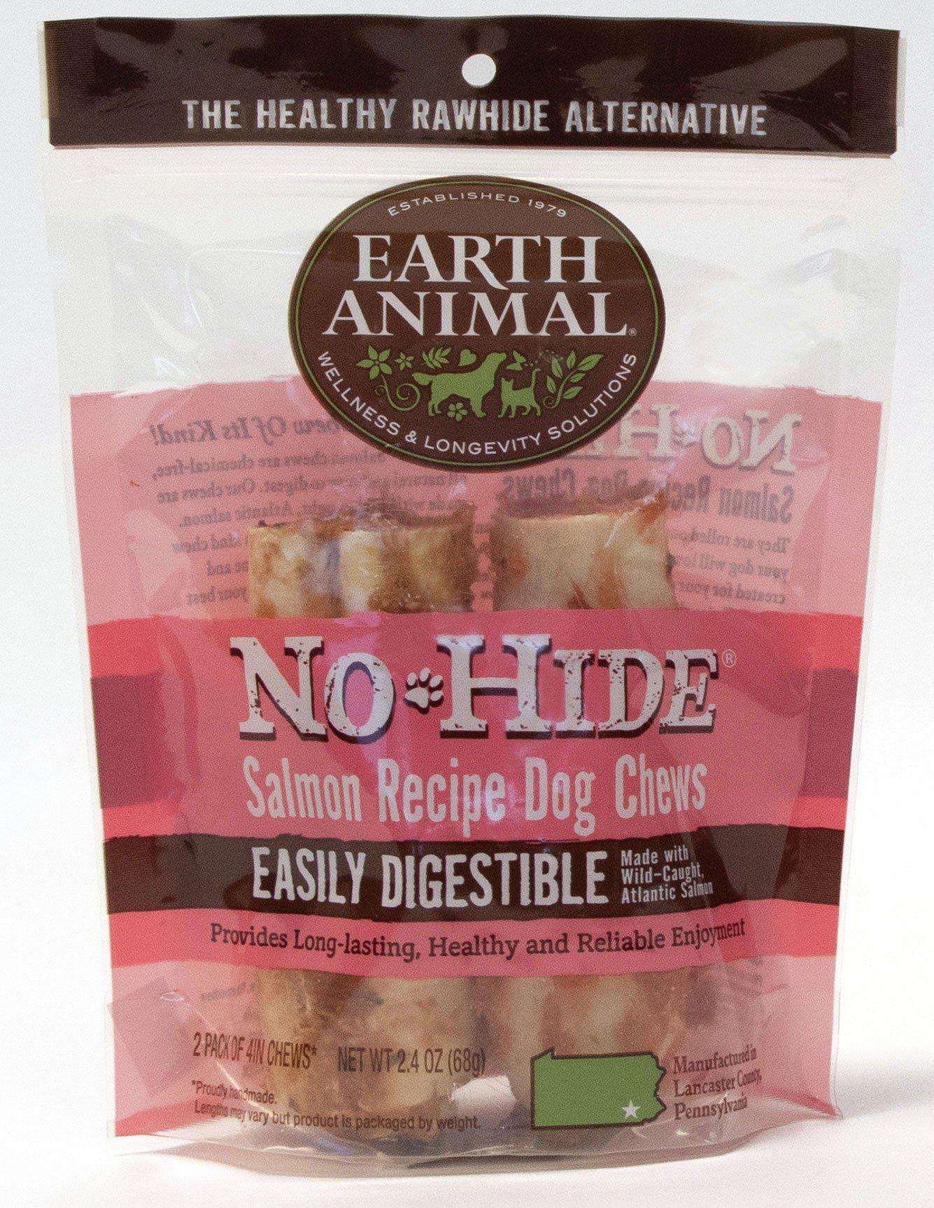 Earth Animal No-Hide Salmon Chews Dogs Treats-Le Pup Pet Supplies and Grooming