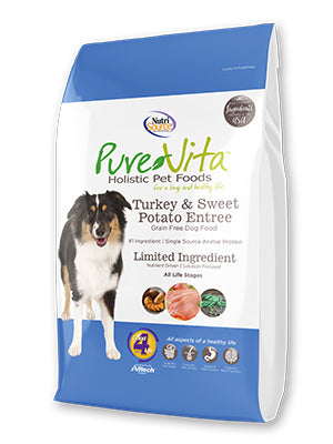 Pure Vita Turkey & Sweet Potato Entrée Grain Free Dry Dog Food-Le Pup Pet Supplies and Grooming