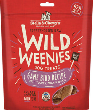 Stella & Chewy's Wild Weenies Game Bird Freeze-Dried Raw Dog Treats, 3.25oz-Le Pup Pet Supplies and Grooming